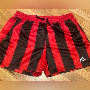 Adidas striped satin shorts - men’s XL